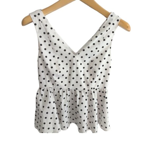 1. State Polka Dot Peplum Blouse - Picture 4 of 5
